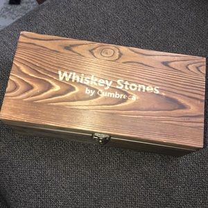 Vintage Whiskey Cups and Stones W/ Wooden Chest